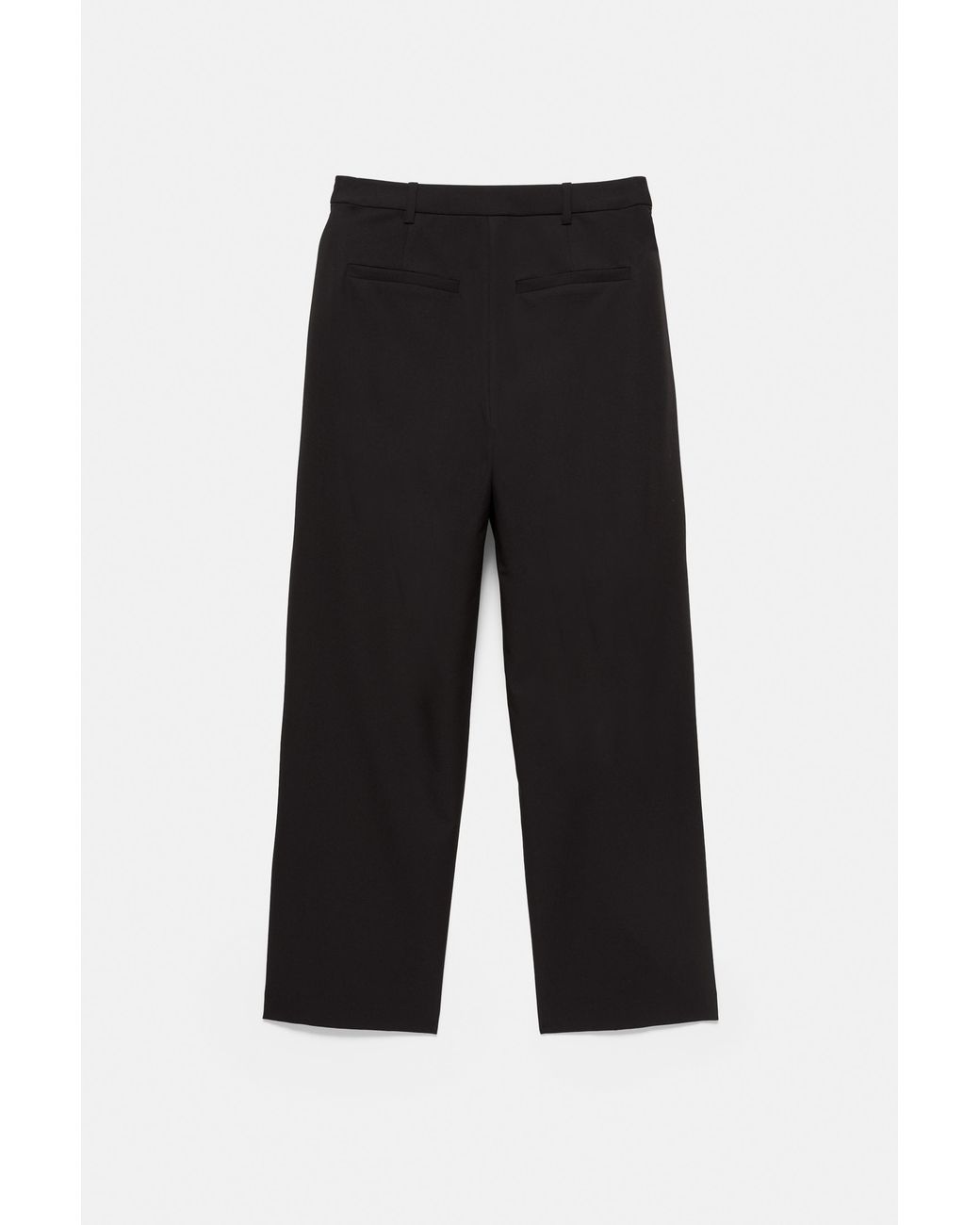 Pull&Bear Black Crossover Waist Smart Trousers