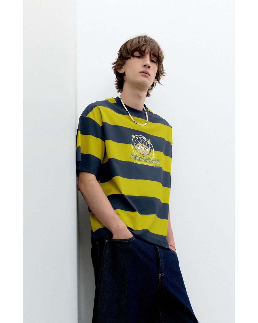 Pull&Bear Blue Toy Story Striped T-Shirt for men