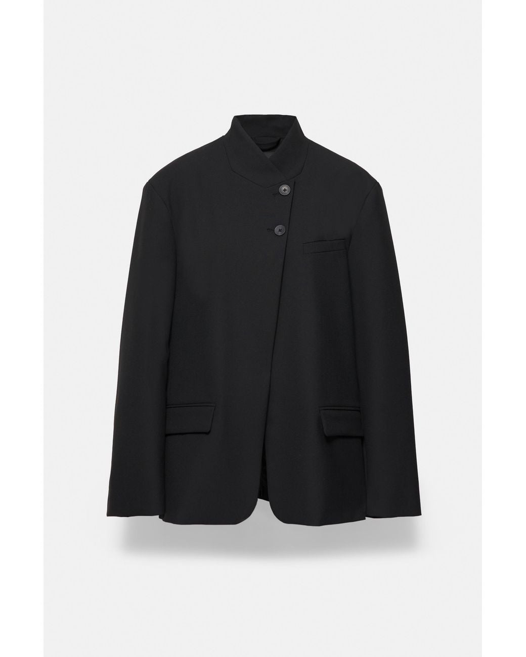 Blazer Nera A Doppiopetto di Pull&Bear in Black