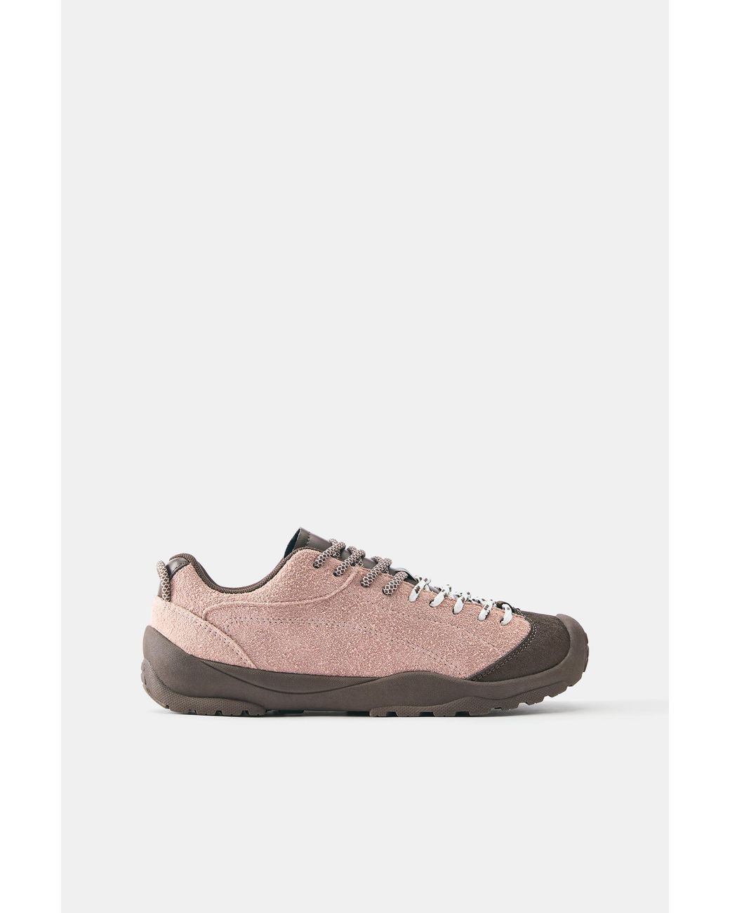 Pull&Bear Leren Trekkingsneakers in het Pink