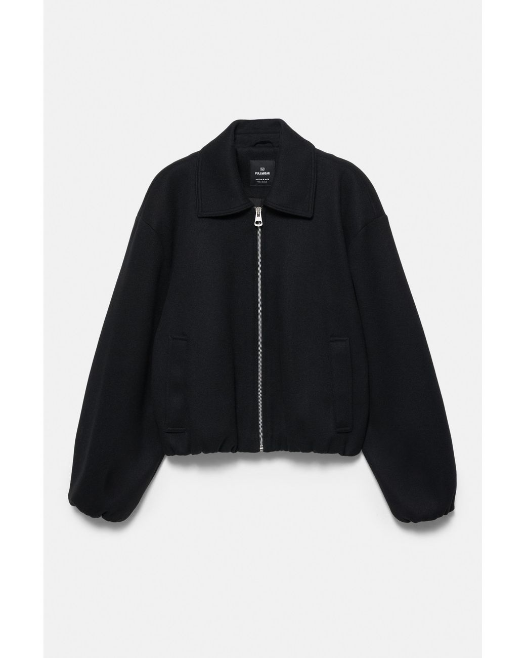 Pull&Bear Black Soft Cloth Balloon Jacket