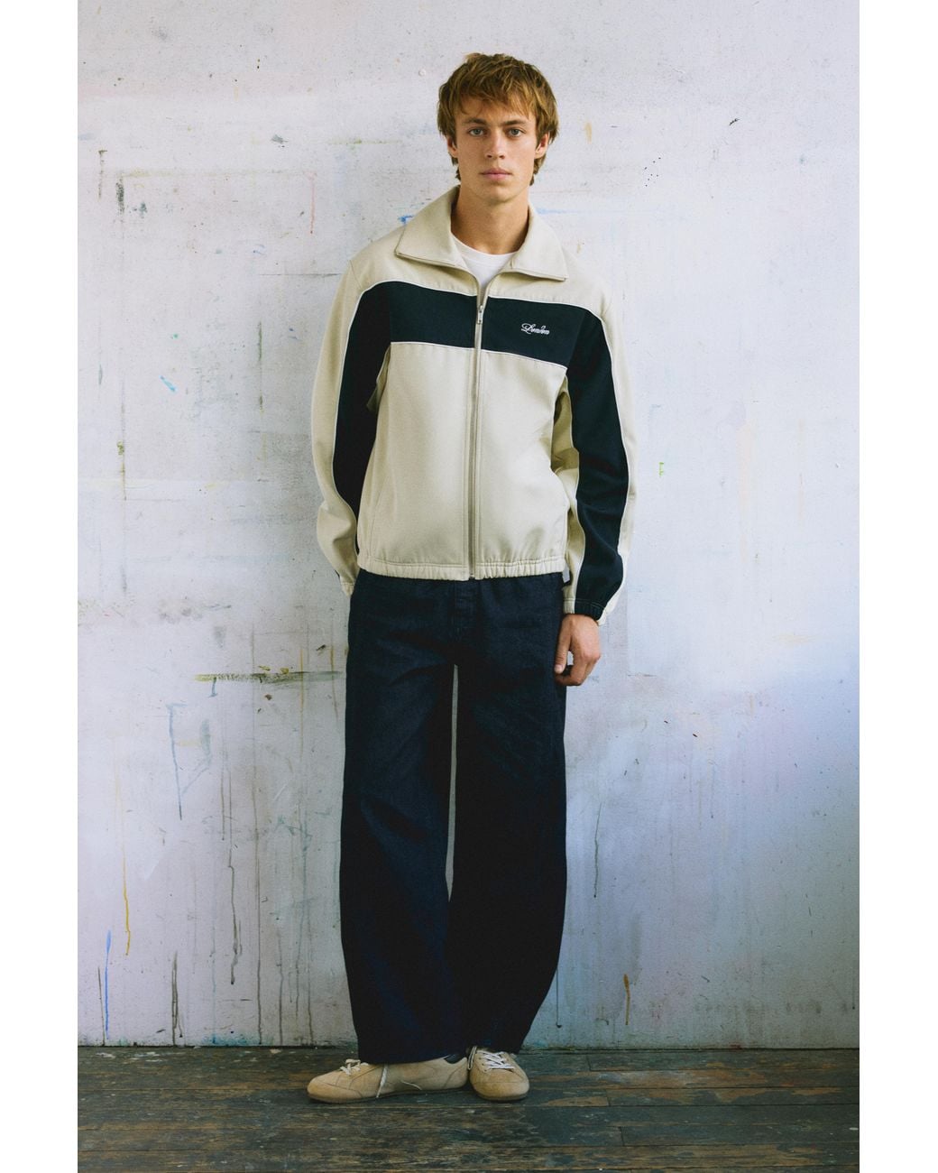 Pull&Bear Multicolor Panelled Zip-Up Jacket for men