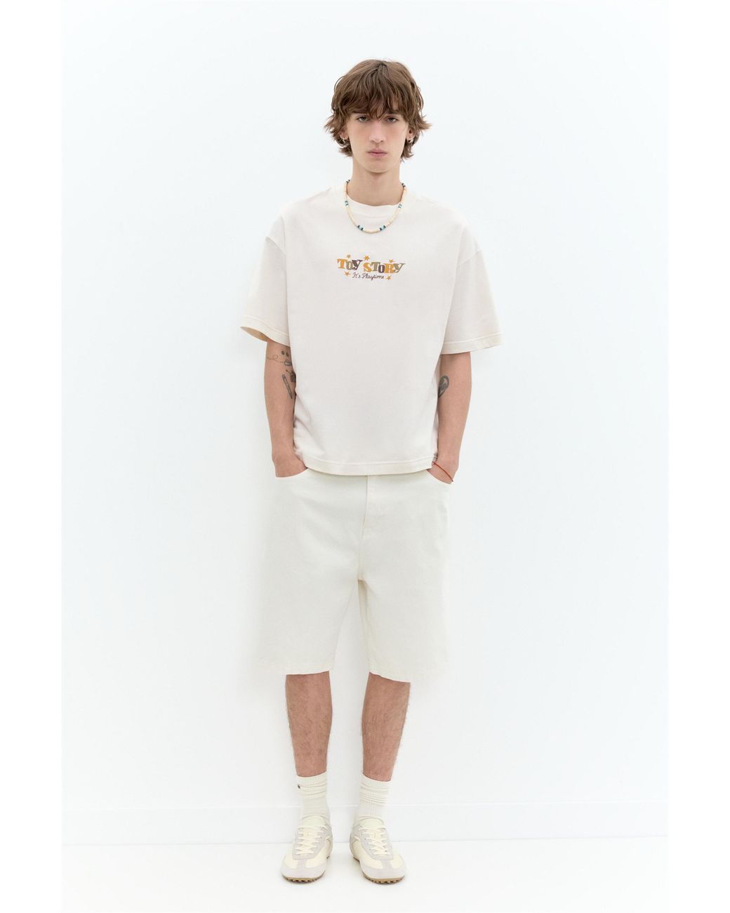 Pull&Bear White Oversize Toy Story T-Shirt for men