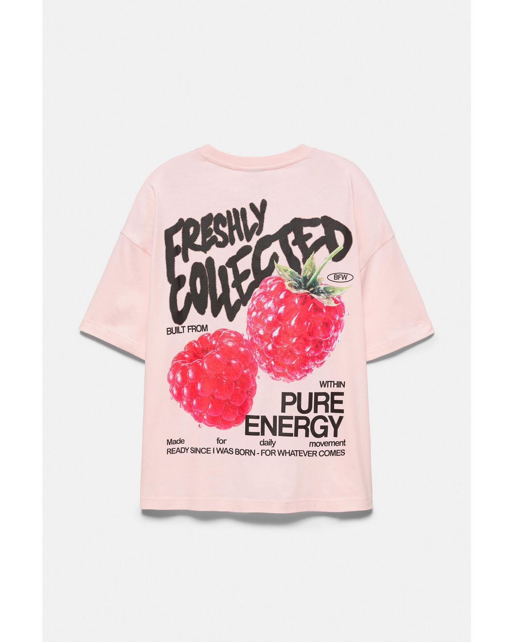 Pull&Bear Pink Stwd Graphic T-Shirt for men