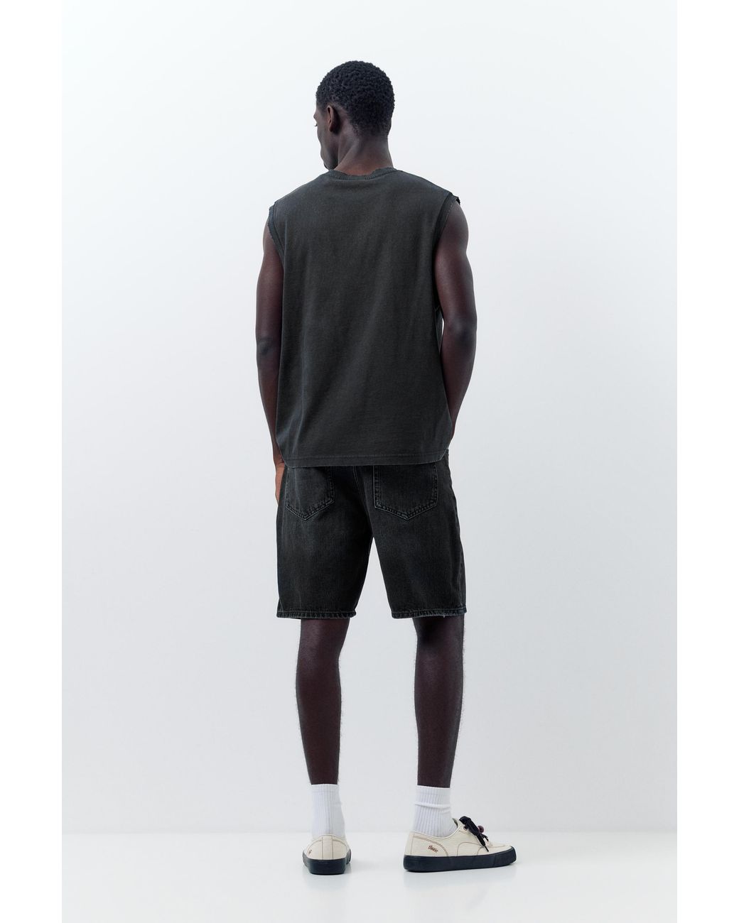 Pull&Bear Multicolor Standard Denim Bermuda Shorts for men