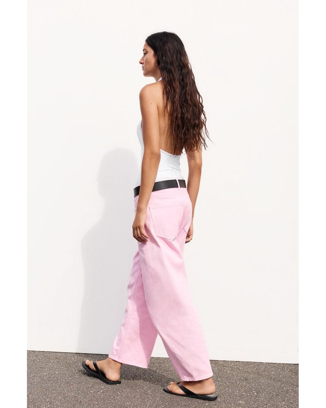 Pull&Bear Pink Gathered Halter Neck Bodysuit