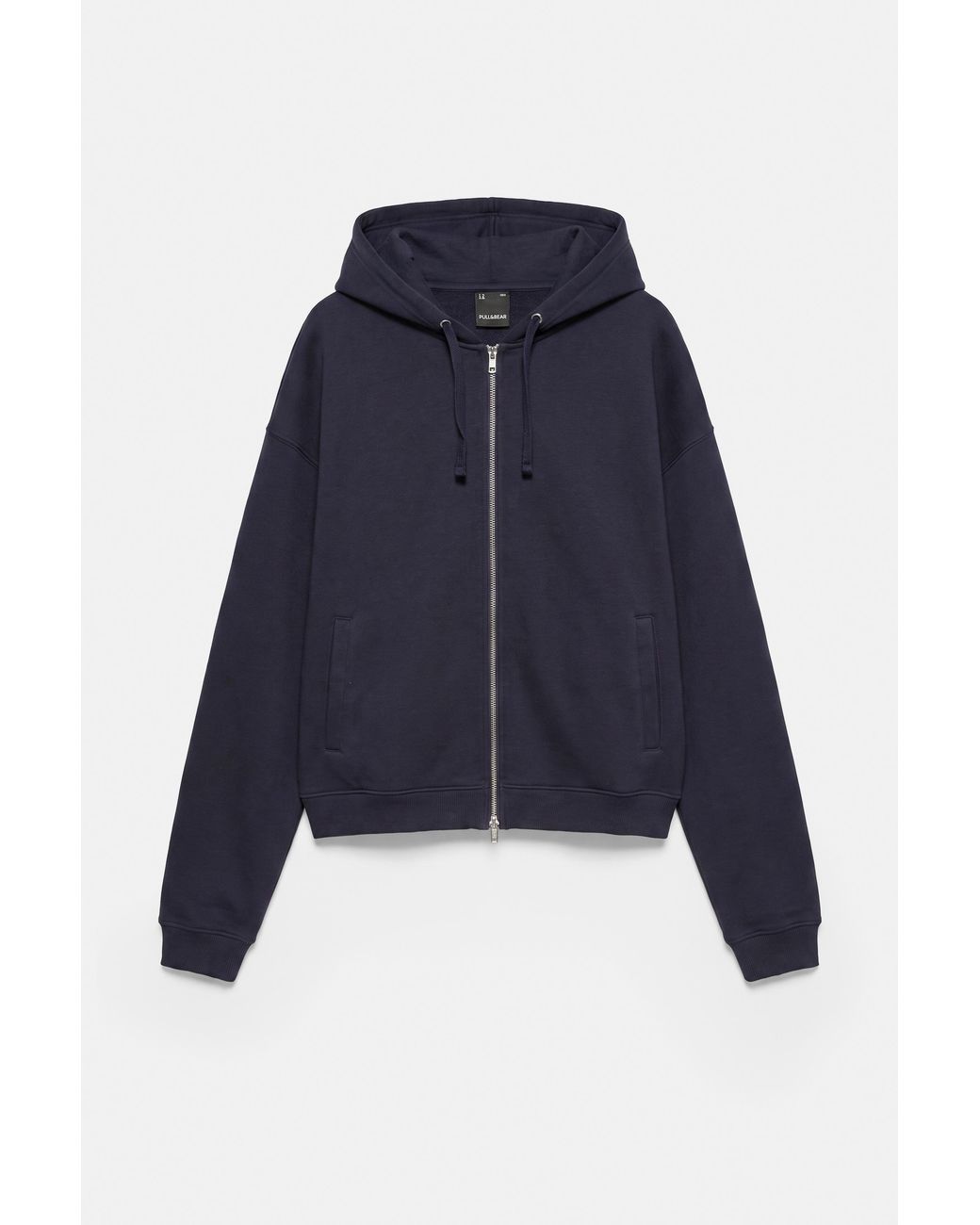 Pull&Bear Blue Zip-Up Hoodie for men