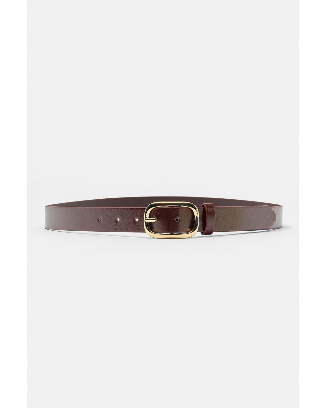 Pull&Bear White Belt With Slim Buckle