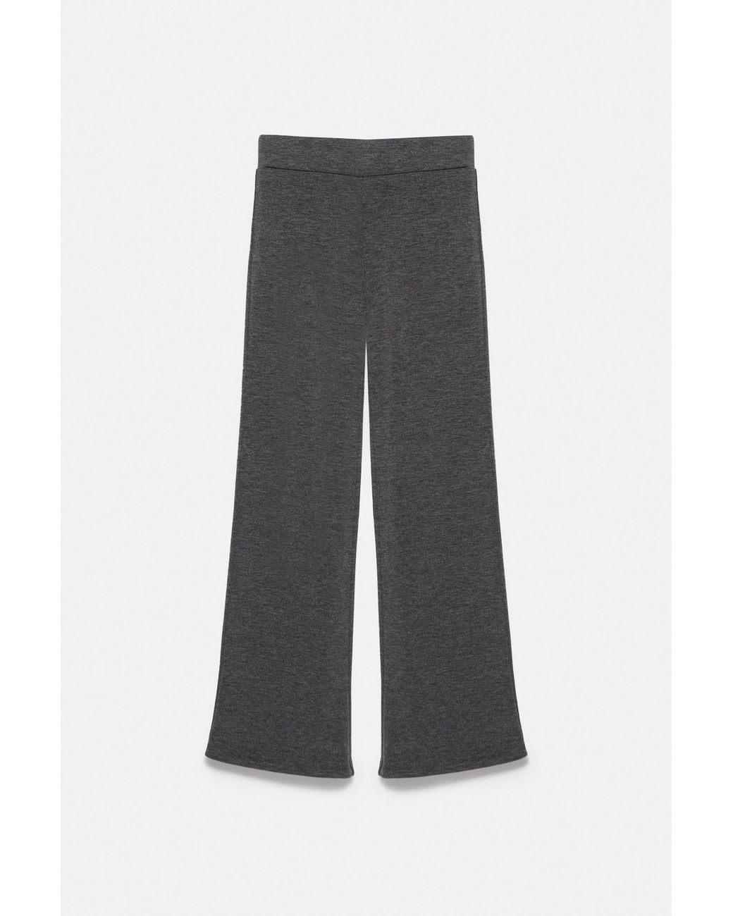 Pull&Bear Flared Broek Soft Touch in het Black