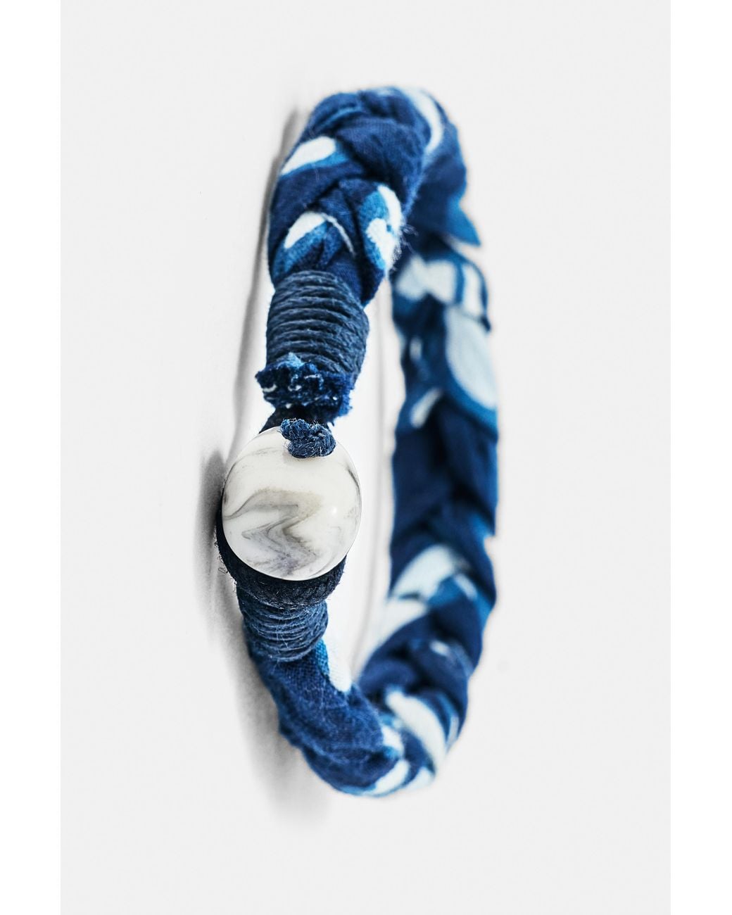 Pull&Bear Blue Pack Of 2 Bead And Bandana Bracelets for men