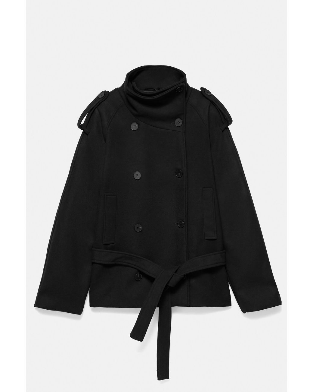 Trench Corto di Pull&Bear in Black