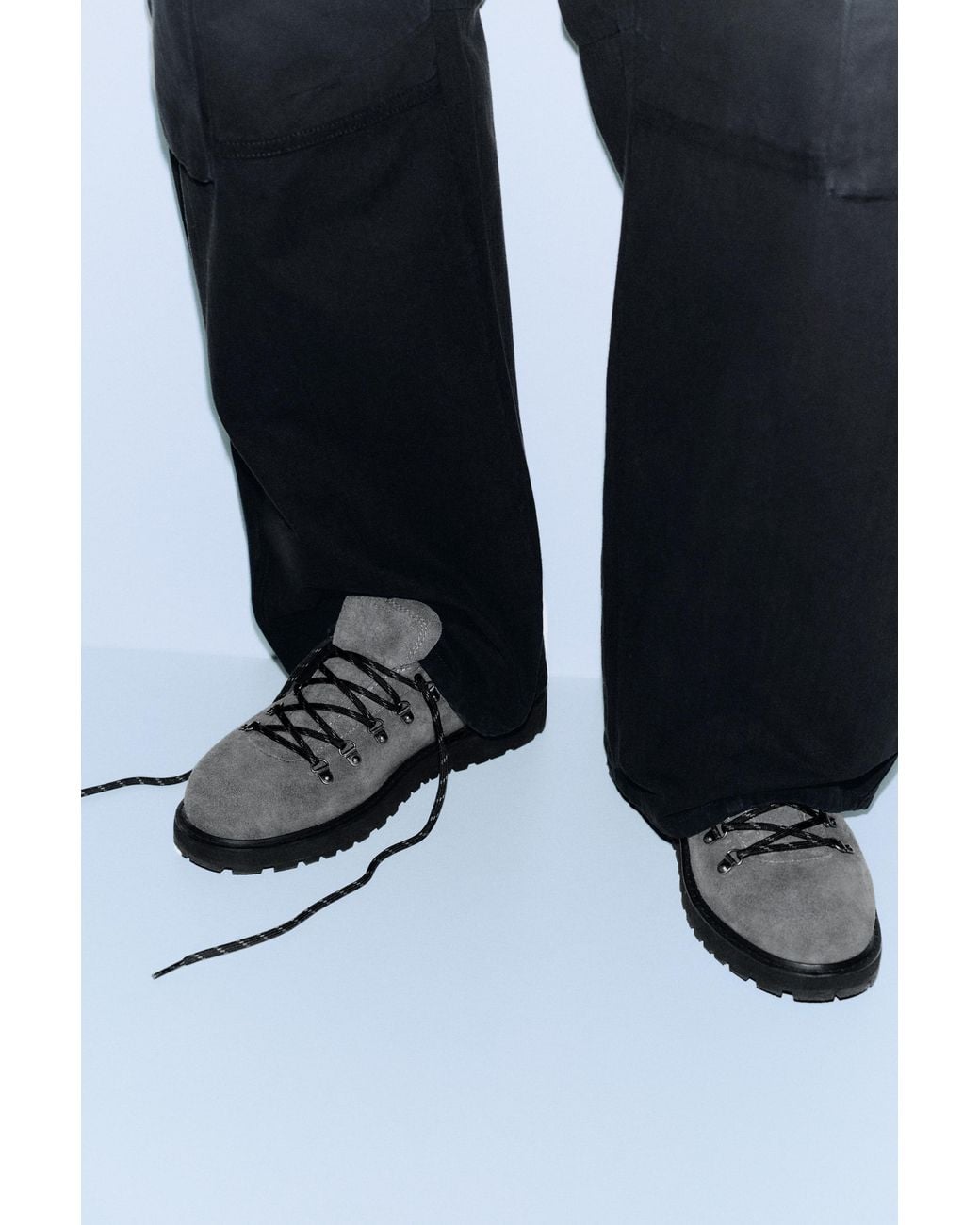Pull&Bear Trekking-Schuhe Aus Leder in Black für Herren