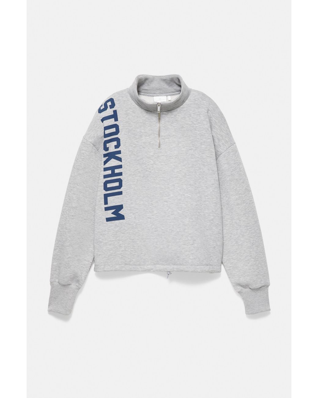 Pull&Bear Gray Stockholm Quarter-Zip Sweatshirt