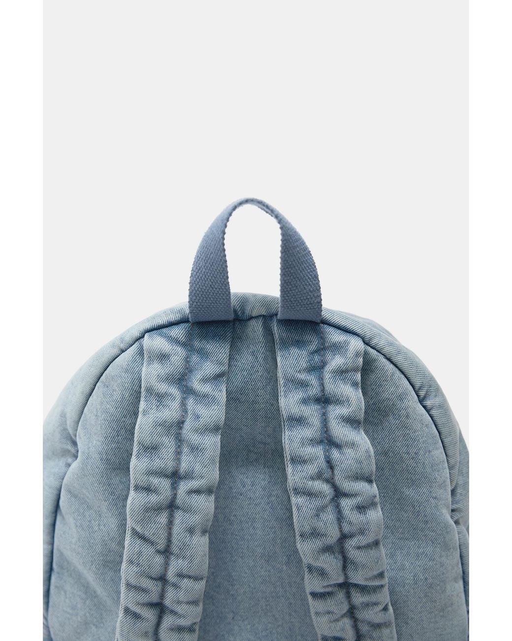 Pull&Bear Blue Denim Backpack