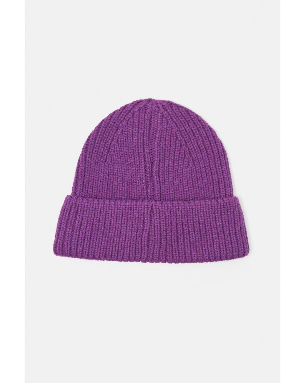 Pull&Bear Purple Chunky Knit Beanie for men
