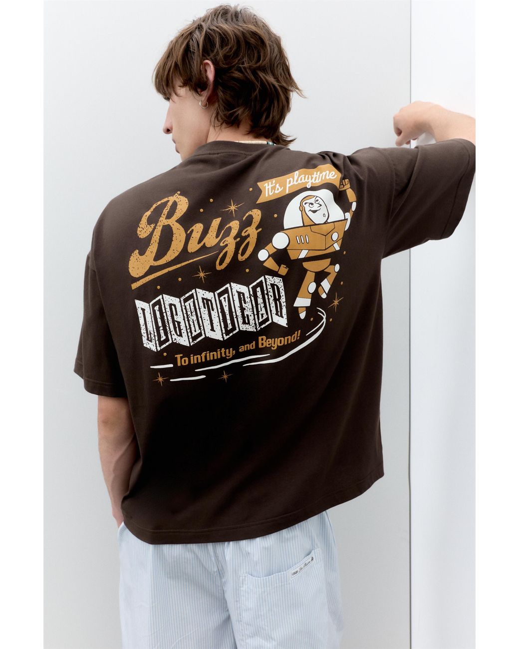 Pull&Bear Black Oversize Toy Story T-Shirt for men