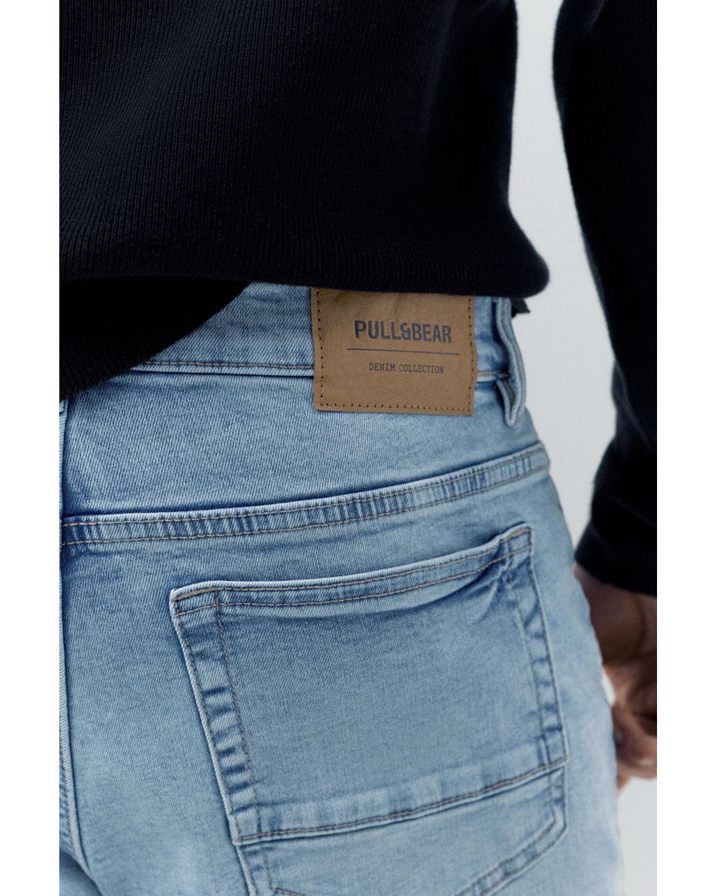 Pull&Bear Blue Basic Skinny Jeans for men