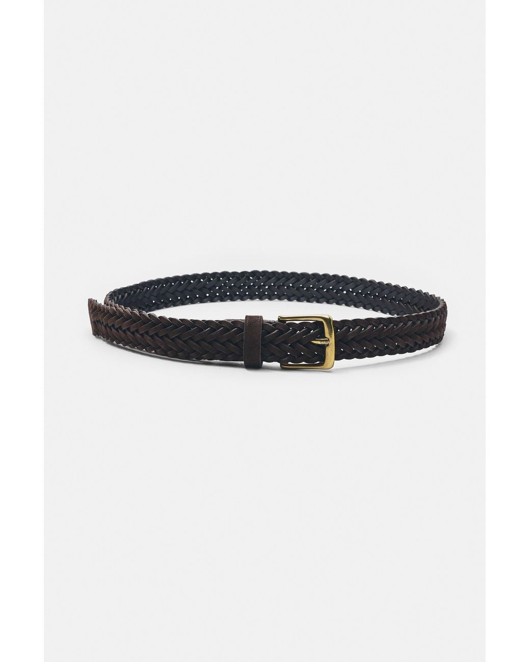 Pull&Bear Black Braided Belt for men