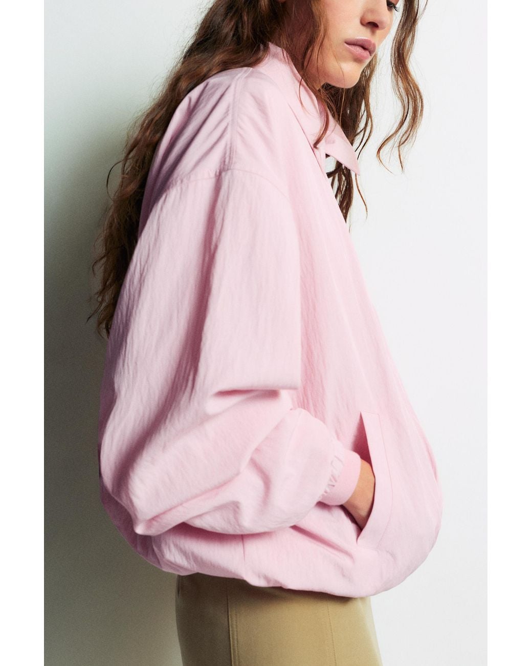 Pull&Bear Pink Oversize Fluid Jacket