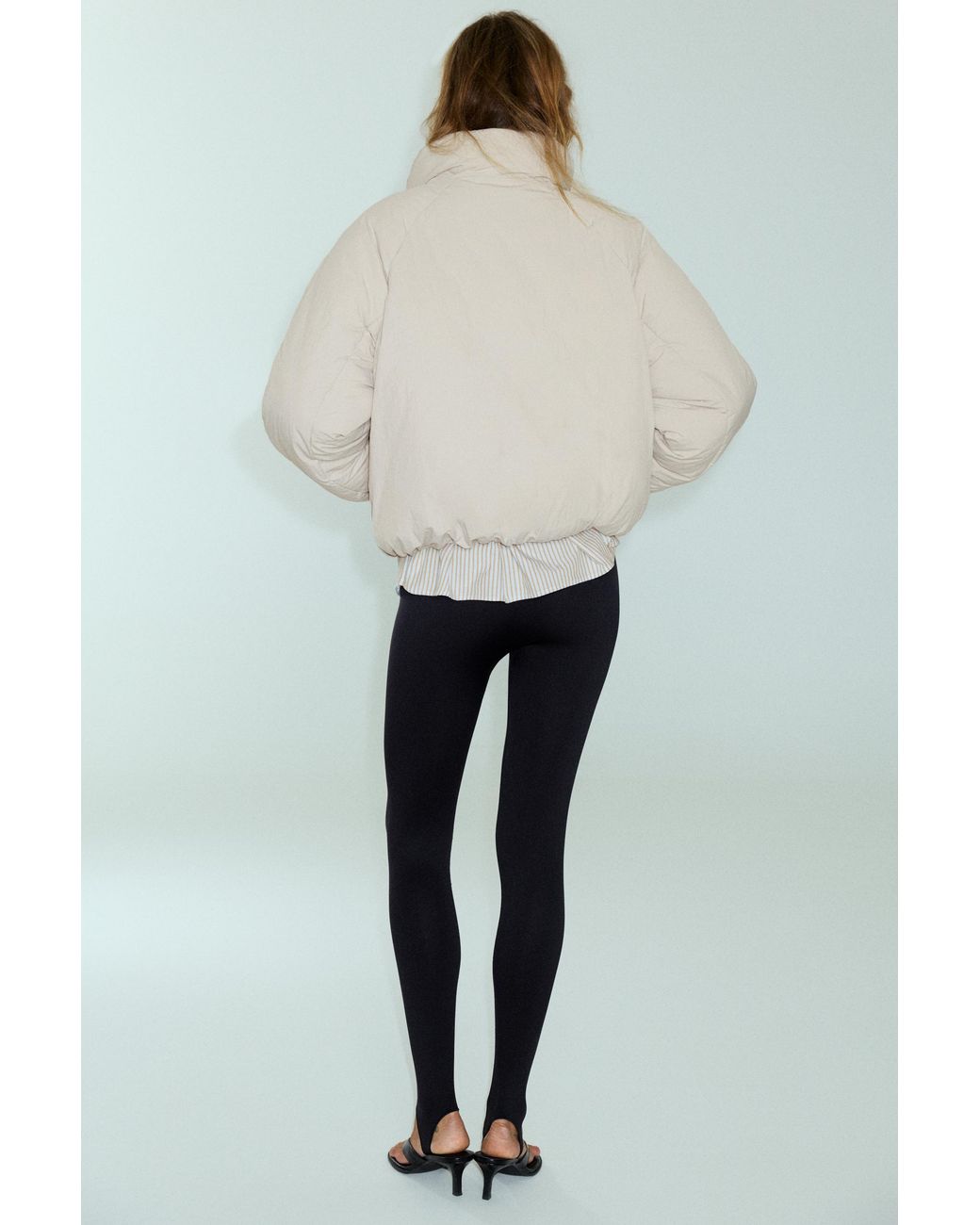 Pull&Bear Multicolor High-Neck Puffer Jacket