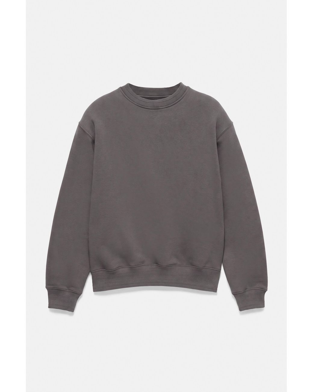 Pull&Bear Gray Relaxed Fit Round Neck Sweatshirt for men