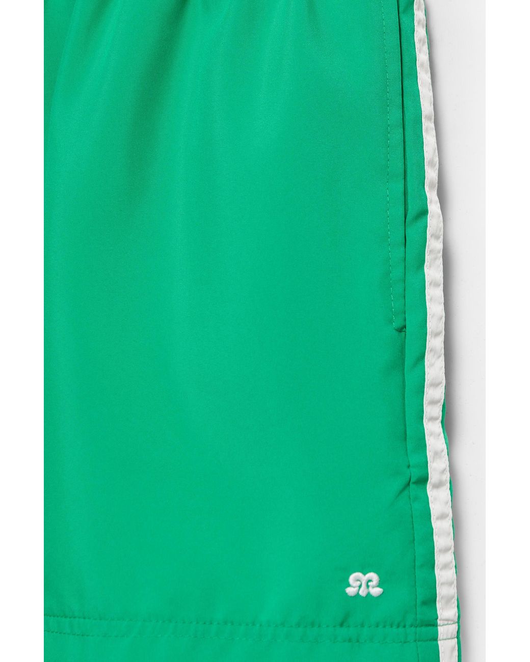 Pull&Bear Green Sporty Bermuda Shorts With Side Stripes