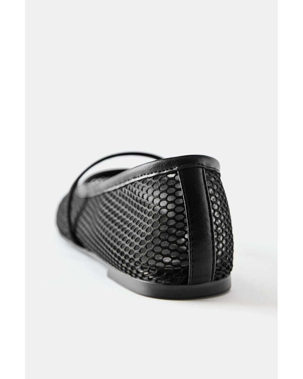 Pull&Bear White Mesh Ballet Flats