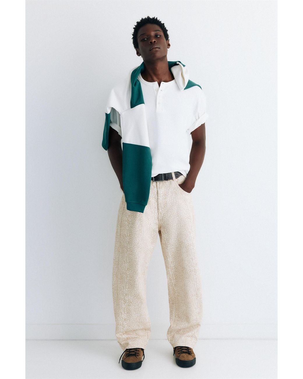 Pull&Bear Hose Mit Bambi-Print in Natural für Herren