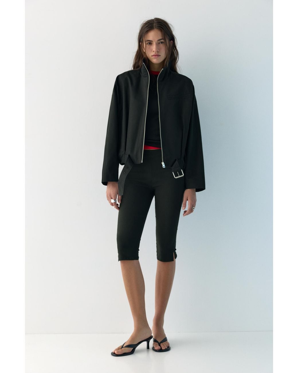 Pull&Bear Black Balloon Bomber Jacket