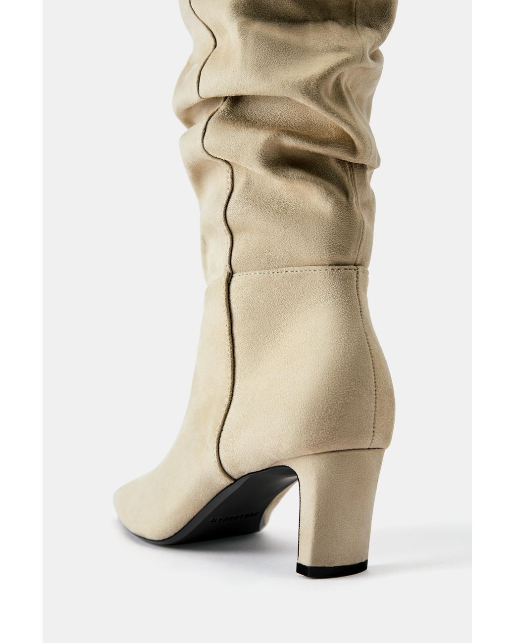 Pull&Bear Blue Ruched High Boots
