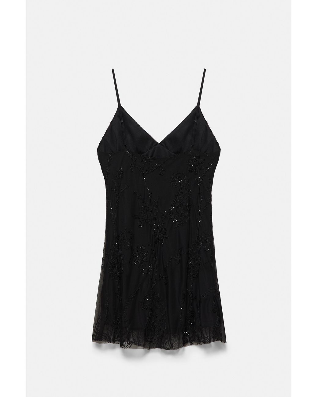 Pull&Bear Black Short Strappy Sequin Dress