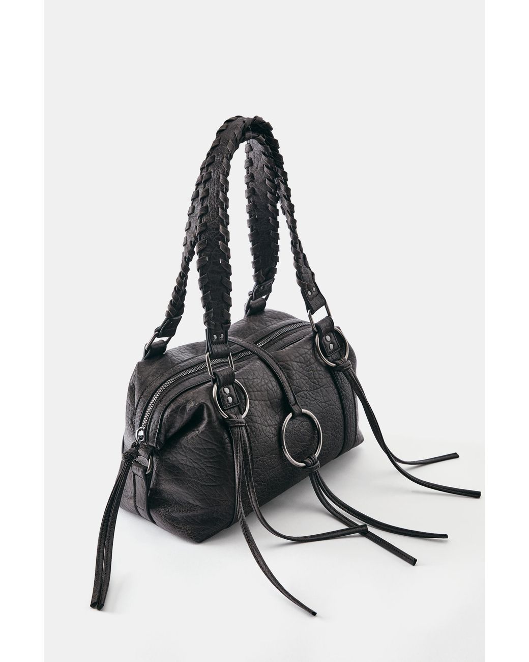 Borsa A Spalla Con Anelli di Pull&Bear in Black