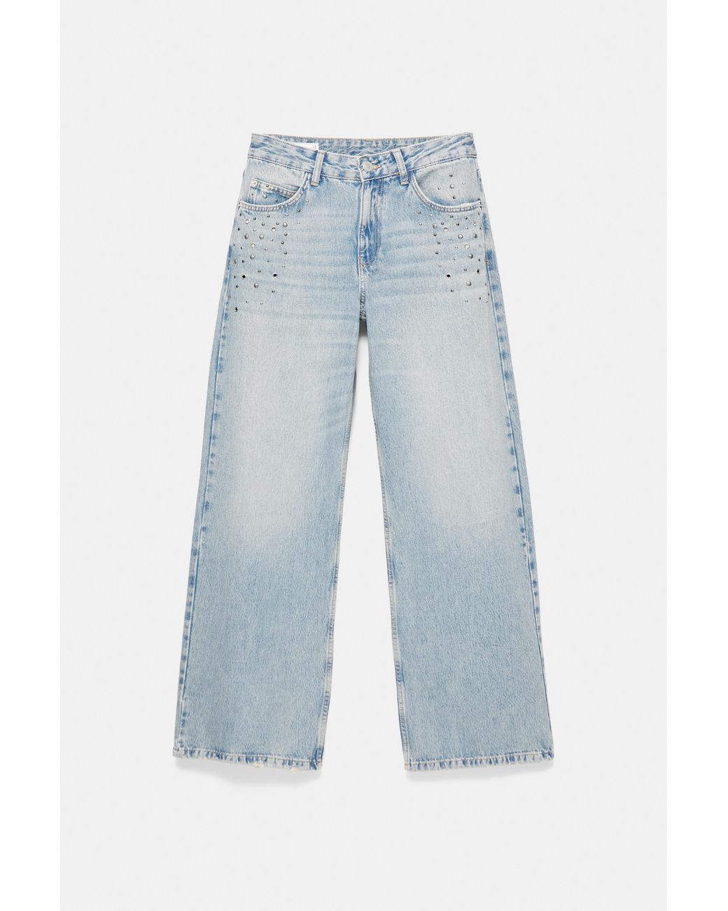 Pull&Bear Black Eyelet Baggy Jeans
