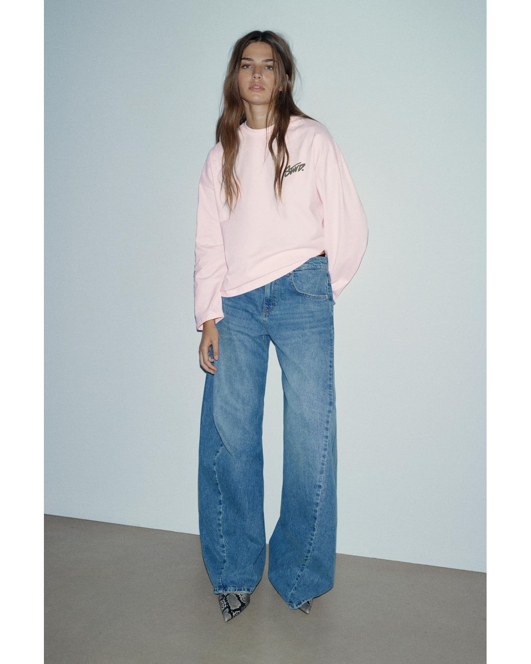 Pull&Bear Blue Stwd Graphic T-Shirt