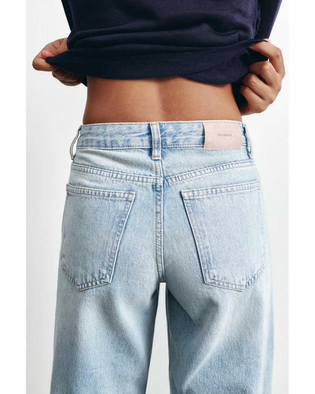 Pull&Bear Black Eyelet Baggy Jeans