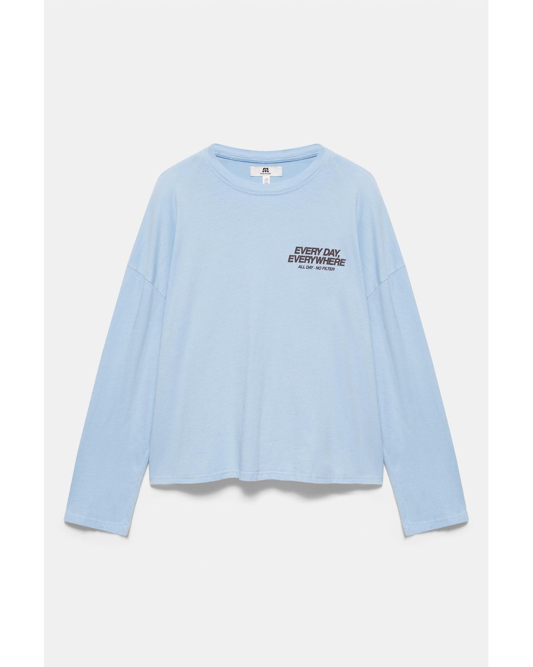 Pull&Bear Blue Oversize Graphic T-Shirt