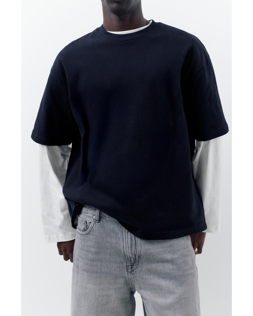 Pull&Bear Blue Standard Denim Bermuda Shorts for men