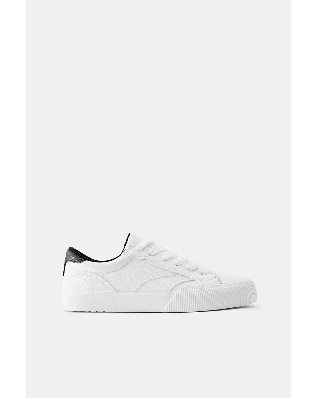 Pull&Bear Gray Casual Stitched Trainers for men