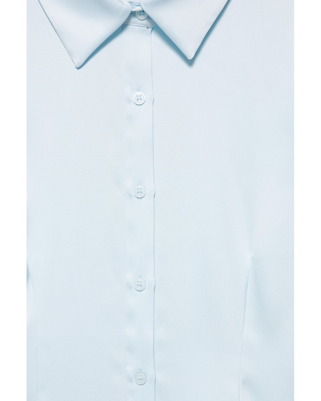 Pull&Bear Blue Fitted Satin Shirt