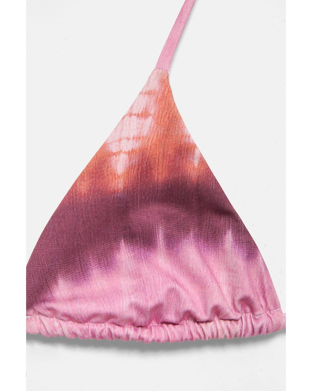 Pull&Bear Blue Triangle Tie-Dye Bikini Top