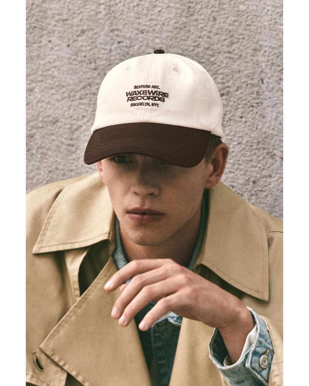 Pull&Bear White Wax & Wire Records Embroidered Cap for men