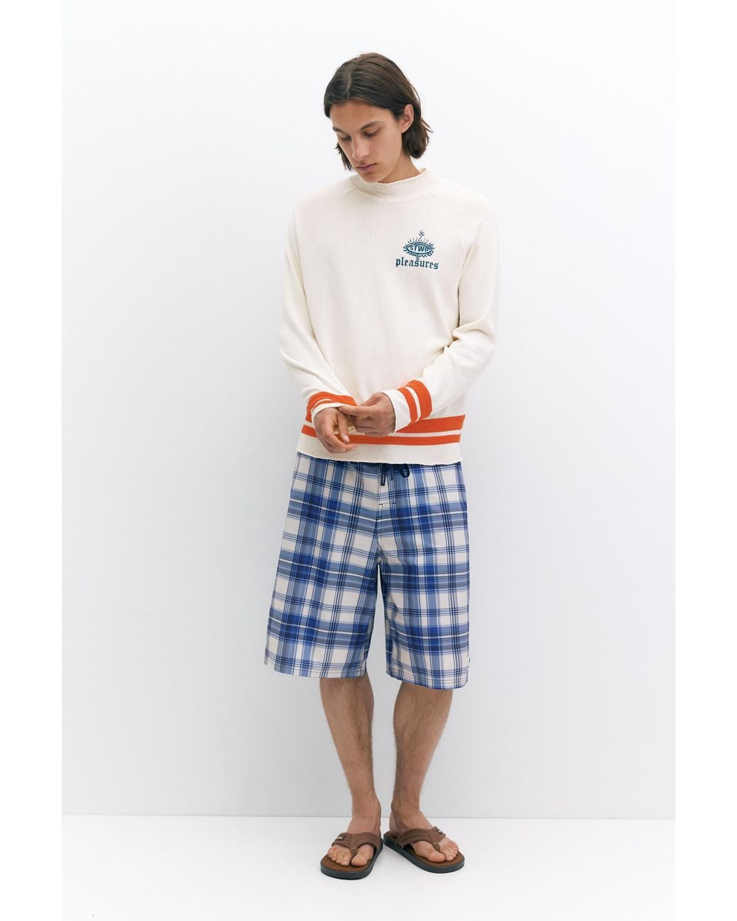 Pull&Bear Pleasures X Stwd Pullover in White für Herren