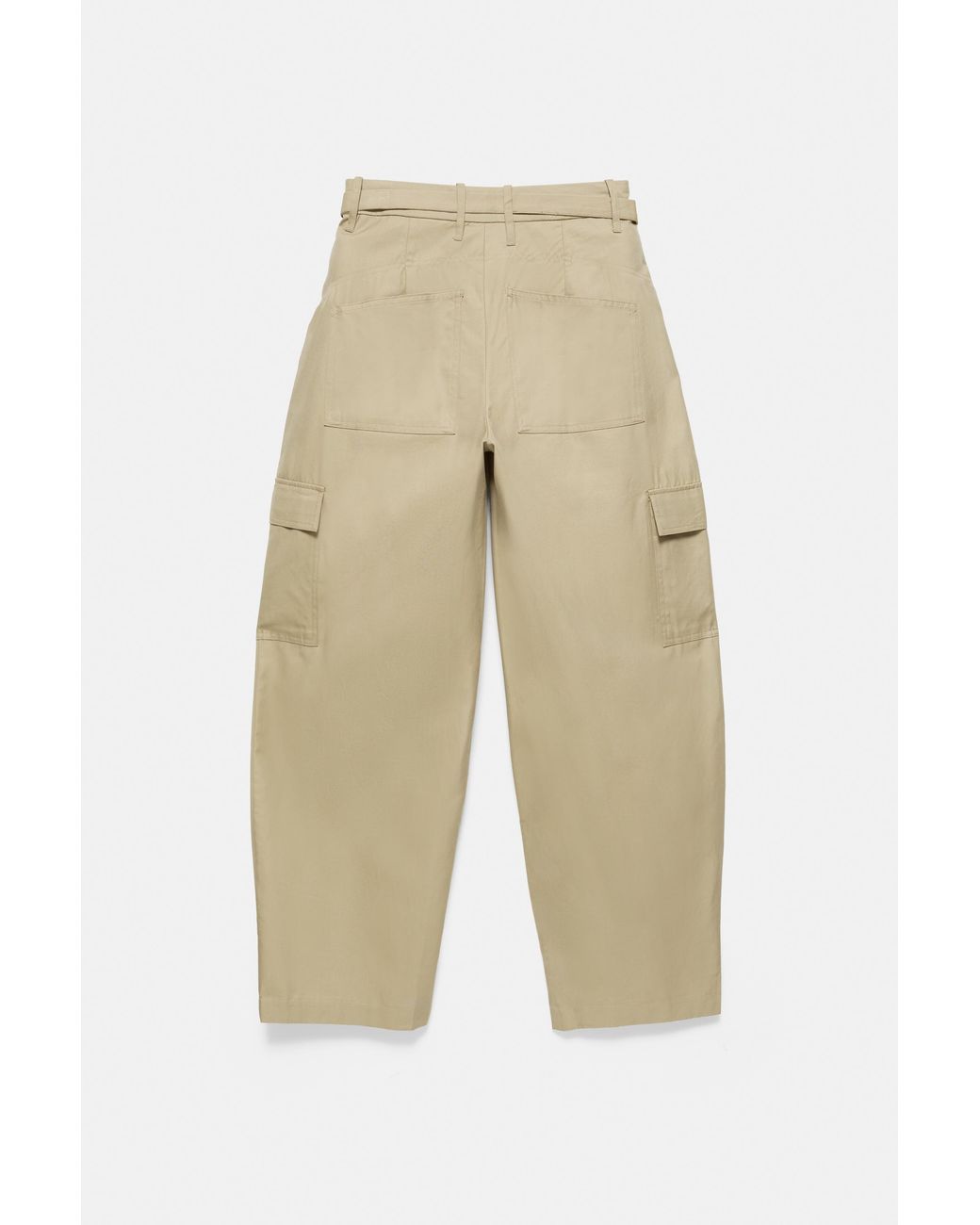 Pull&Bear Cargobroek Met Pofmouw En Riem in het Gray