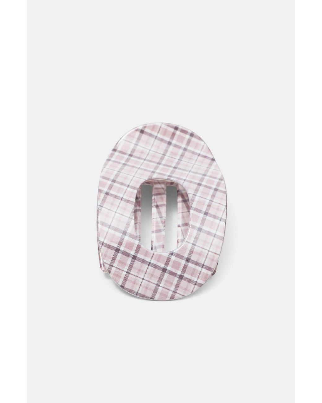 Pull&Bear White Oval Checked Hair Clip