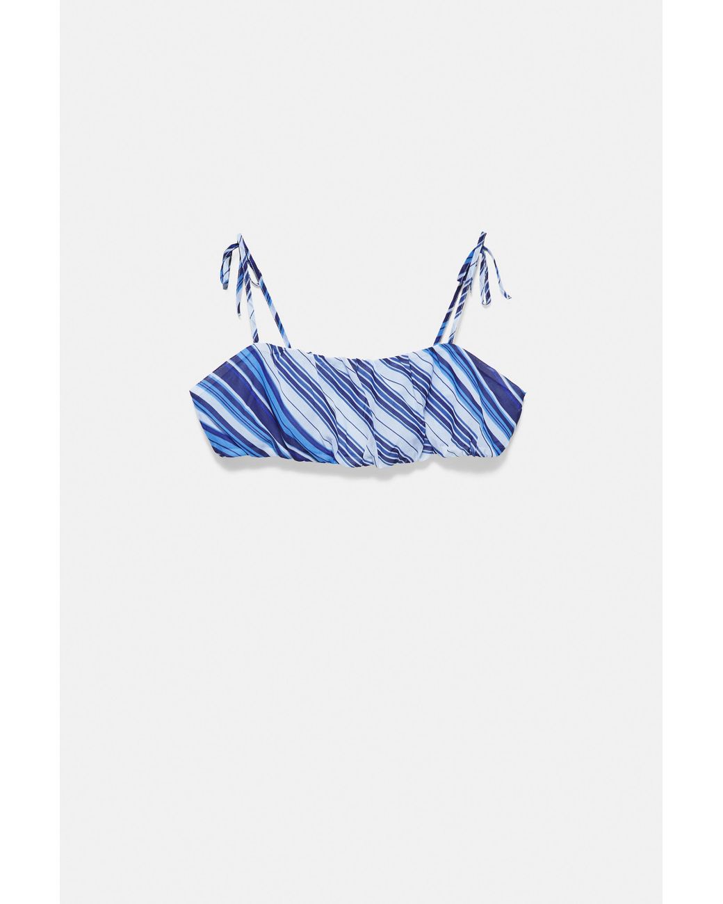 Pull&Bear Blue Striped Strappy Top