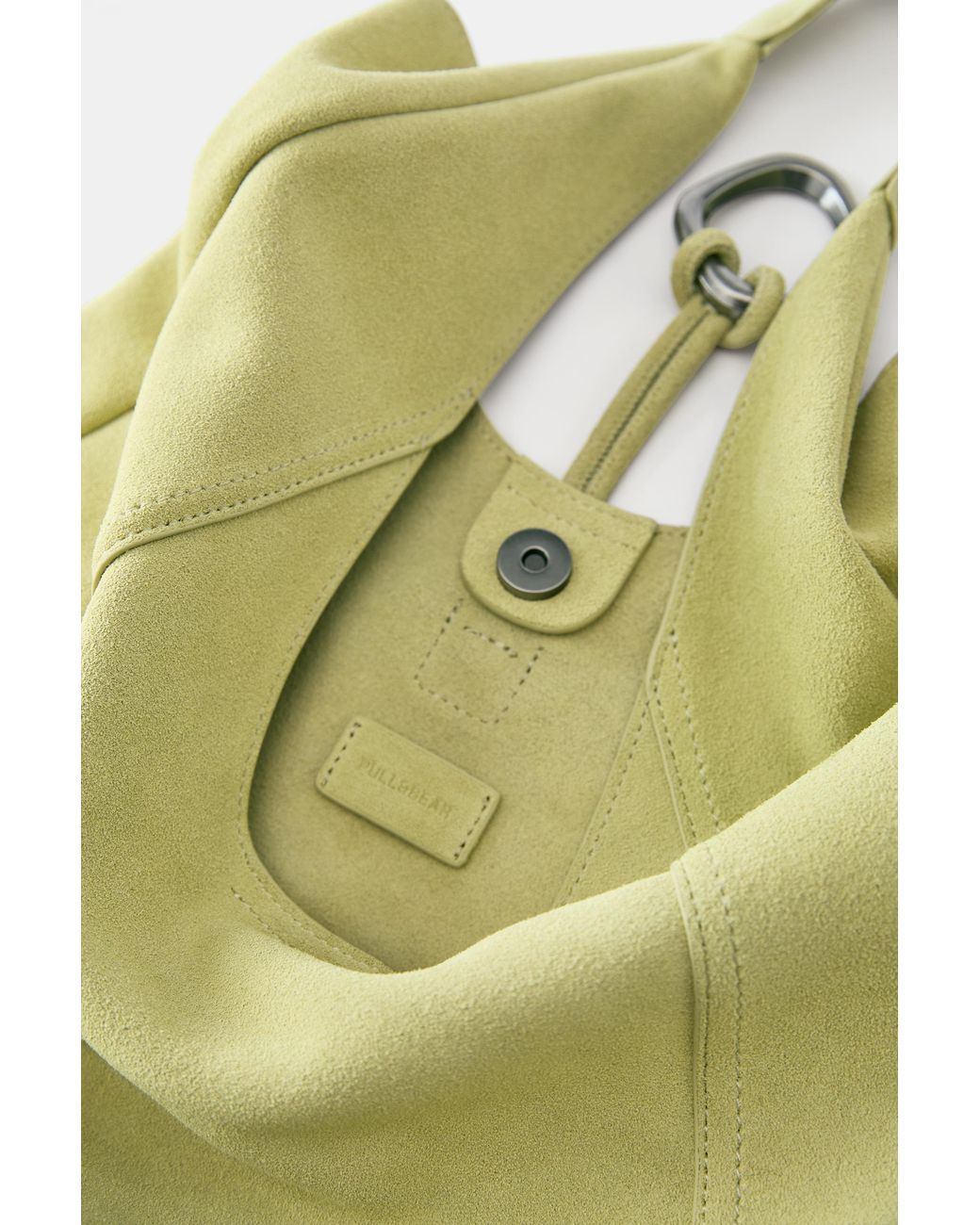 Pull&Bear Green Leather Ring Shopper Bag