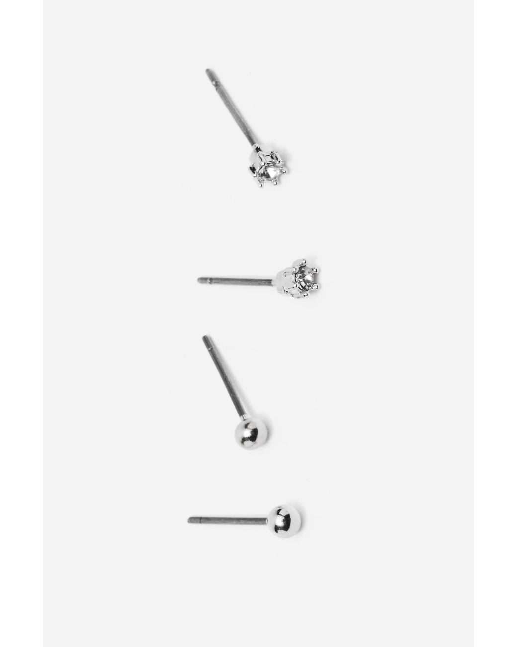 Pull&Bear White 18Er-Pack Ohrringe