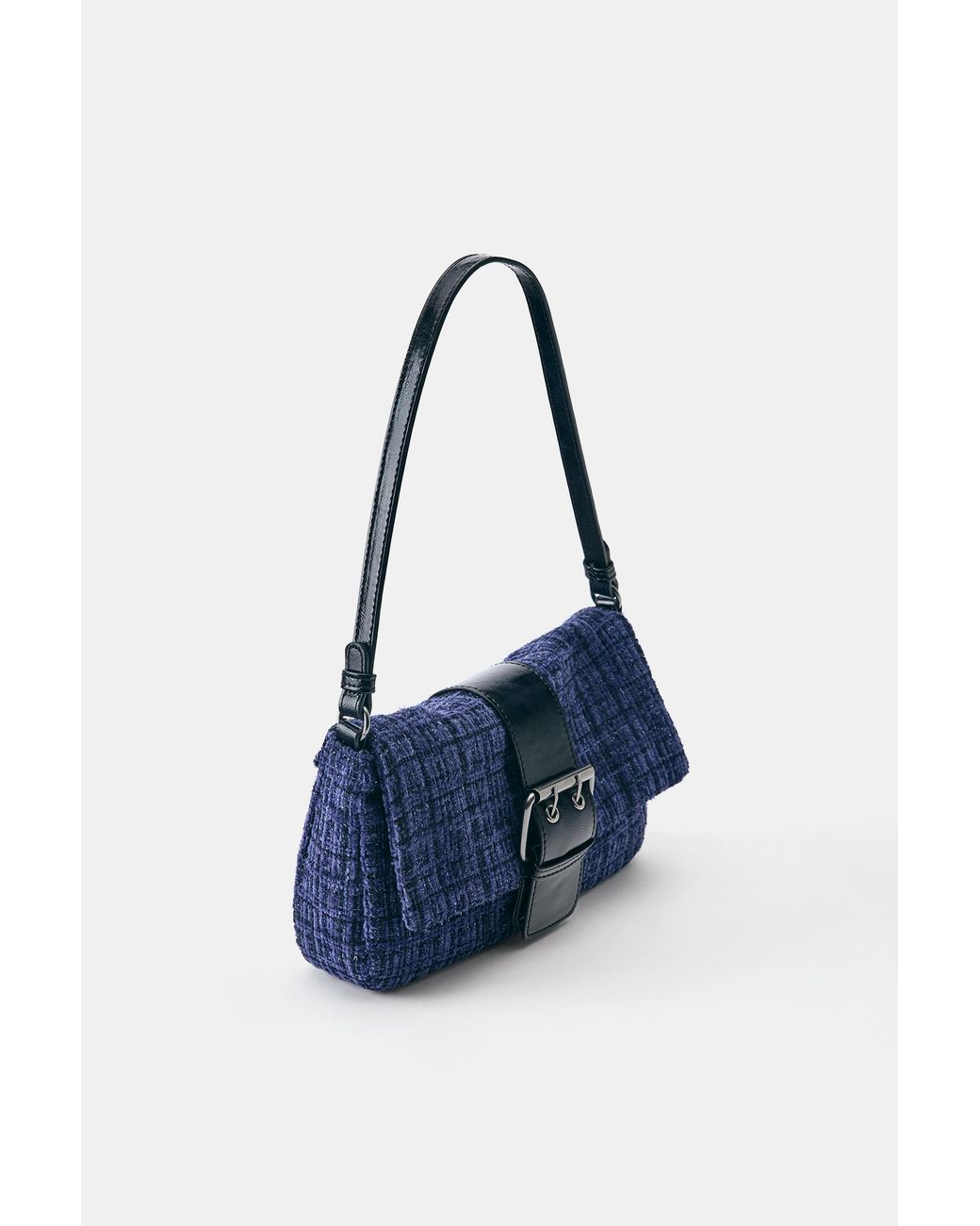 Sac Porté Épaule Texturé À Boucle Pull&Bear en coloris Blue