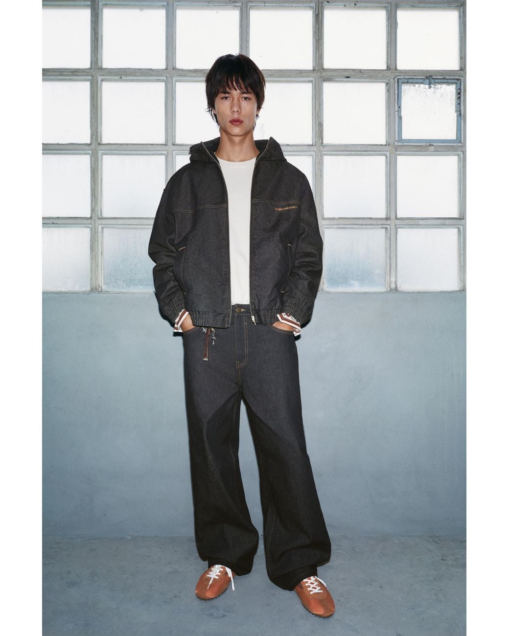 Pull&Bear Blue Baggy Relaxed Jeans for men