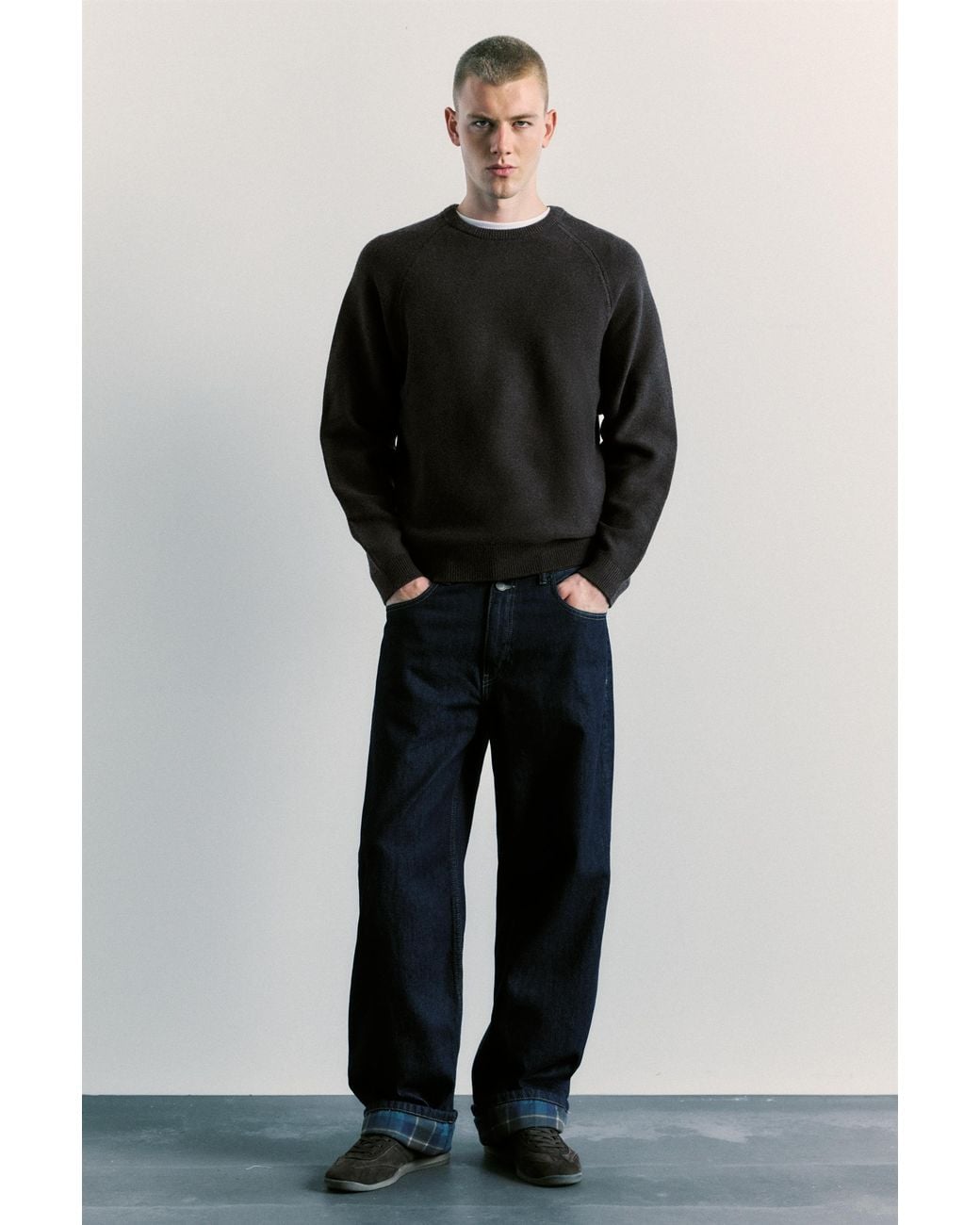 Maglia A Maniche Raglan di Pull&Bear in Black da Uomo